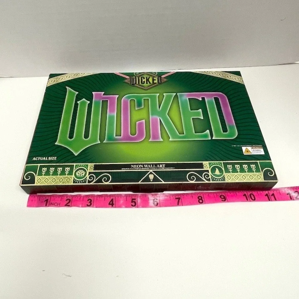 Wicked‎ Movie Neon Wall Art Green Pink Decor Sign Universal Studios